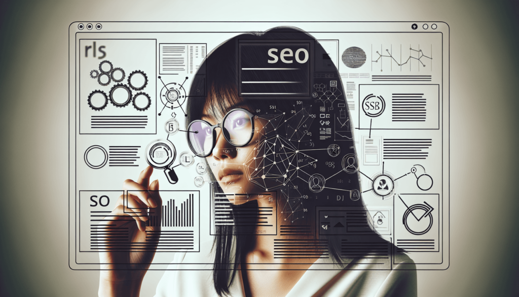 A minimalist illustration featuring a light background with an organized computer screen displaying abstract symbols representing a simple URL structu